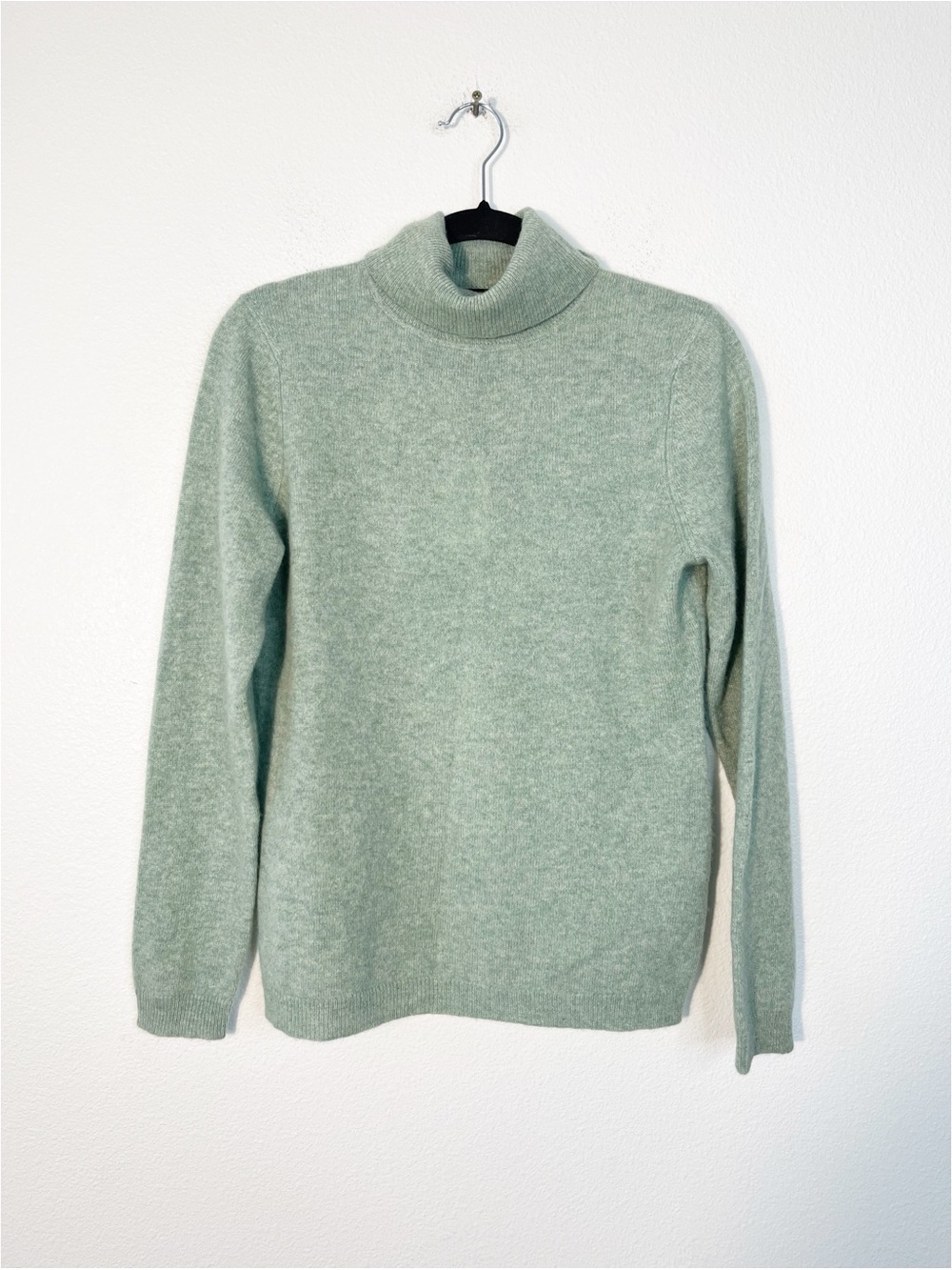 Charter Club 100% Cashmere Luxury Turtleneck Sweater Bella Mint Size Medium